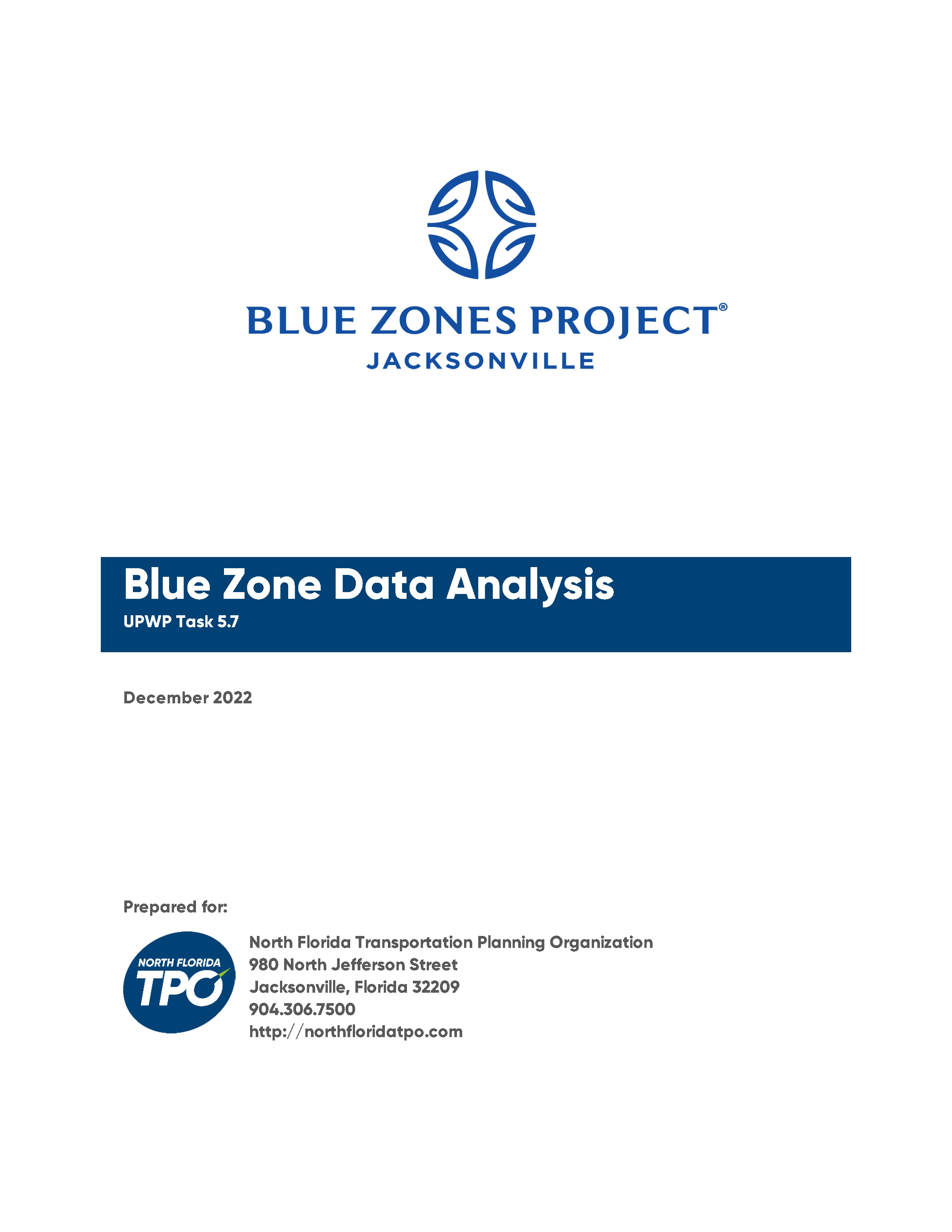 Blue Zone Safety Analysis cover