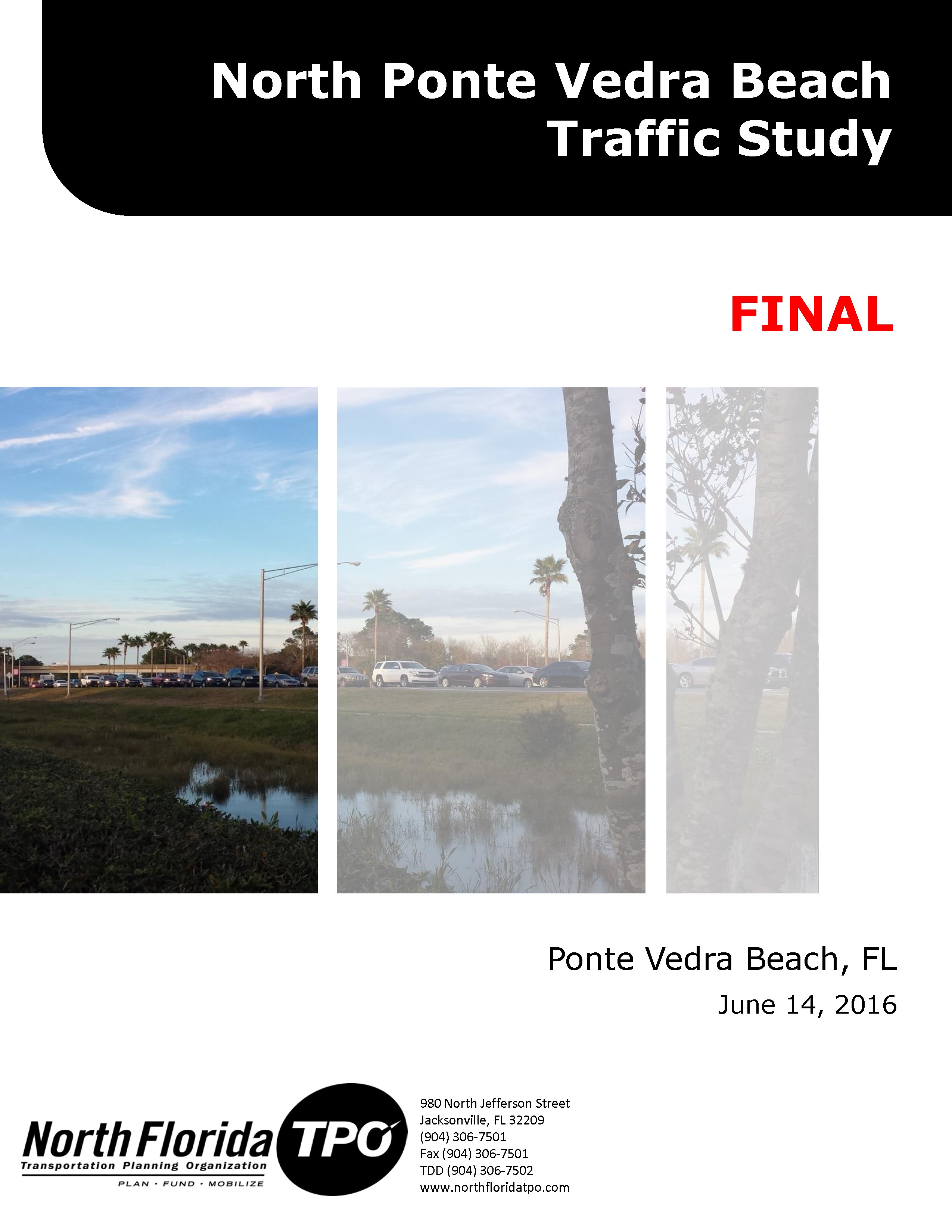 North Ponte Vedra Beach Traffic Study Final 6 14 16 cover
