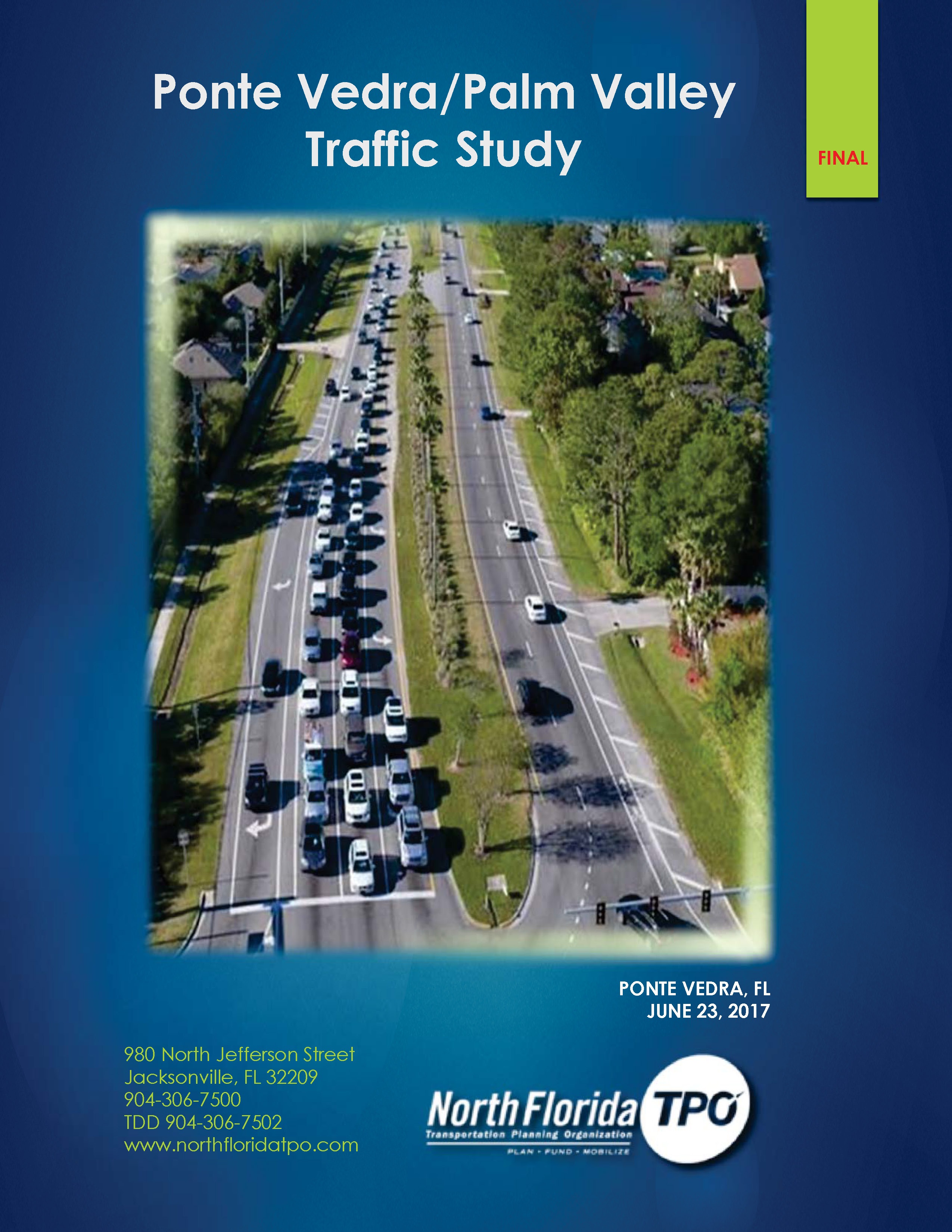 Ponte Vedra Palm Valley Traffic Study FINAL cover2
